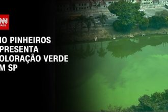 rio-pinheiros-apresenta-coloracao-verde-devido-a-estiagem-em-sp;-entenda