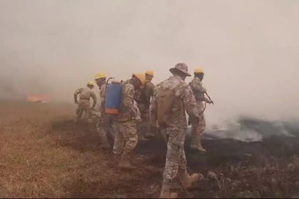 bombeiros,-policiais-e-militares-se-unem-para-combater-incendios-na-bolivia