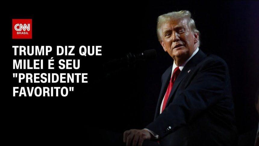 trump-diz-que-milei-e-seu-“presidente-favorito”-em-telefonema,-diz-porta-voz