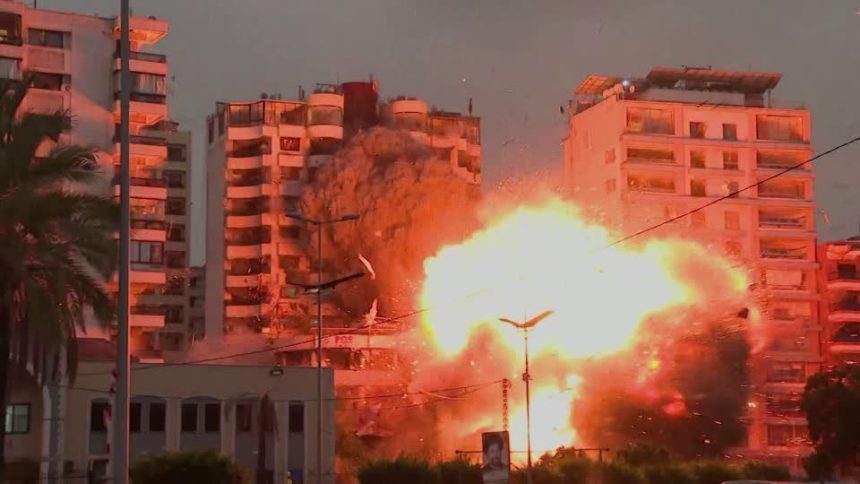 video:-bombardeio-de-israel-atinge-predio-em-beirute;-veja-momento