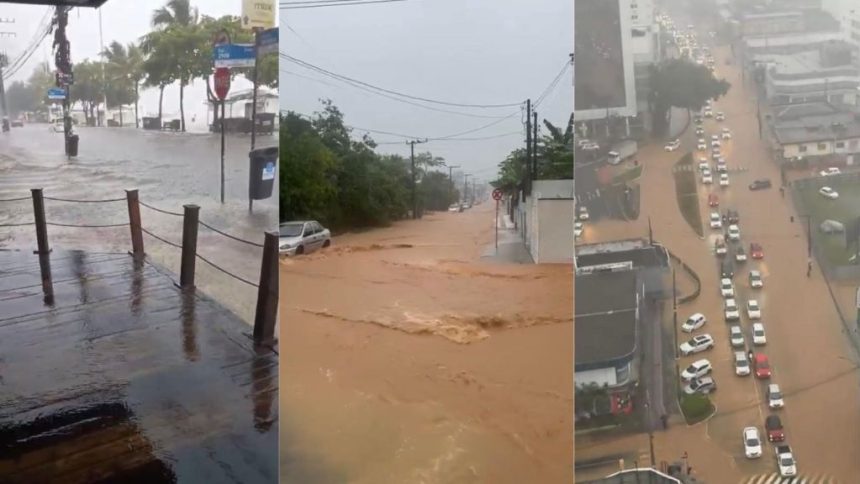 com-ruas-alagadas,-balneario-camboriu-decreta-emergencia-apos-chuvas