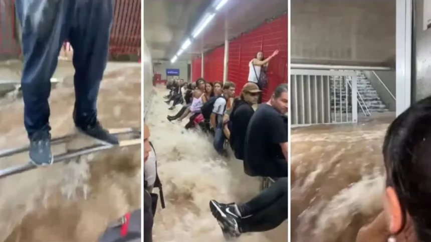 passageiros-se-agarram-a-grades-em-inundacao-do-metro-em-sp;-video