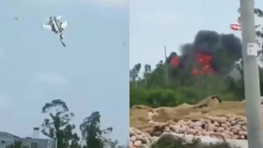 bola-de-fogo:-aviao-de-guerra-chines-cai-e-causa-enorme-explosao