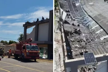 teto-de-igreja-desaba-durante-instalacao-de-placas-solares-em-goiania