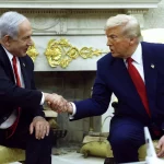 ao-lado-de-trump-nos-eua,-netanyahu-fala-em-liberdade-para-palestinos-em-gaza
