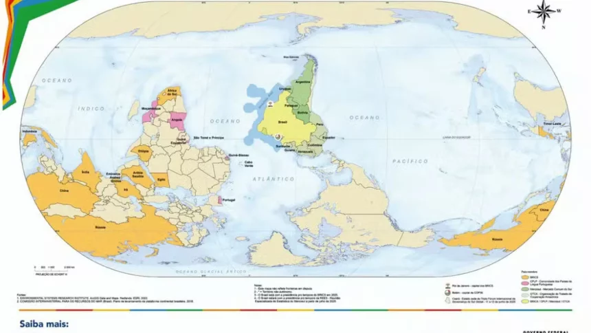 ibge-lanca-mapa-mundi-invertido,-com-o-sul-no-alto-e-o-brasil-no-centro