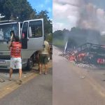 indigenas-voltam-a-bloquear-a-br-101-e-incendeiam-caminhao-em-protesto