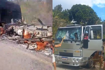 protesto-de-indigenas-na-br-101-ultrapassa-25-horas-com-engarrafamento-de-20-km