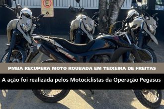 pm-recupera-motocicleta-roubada-durante-operacao-pegasus-em-teixeira-de-freitas