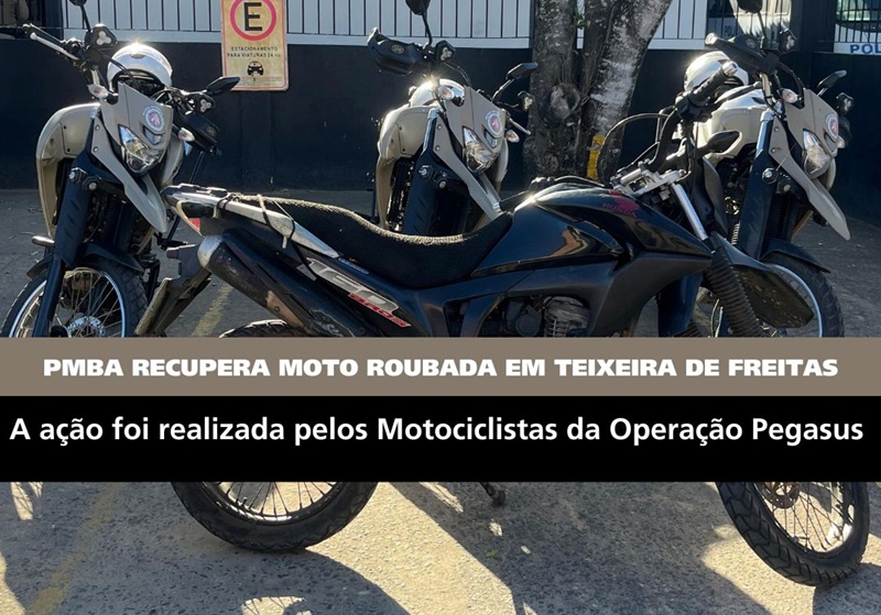 pm-recupera-motocicleta-roubada-durante-operacao-pegasus-em-teixeira-de-freitas