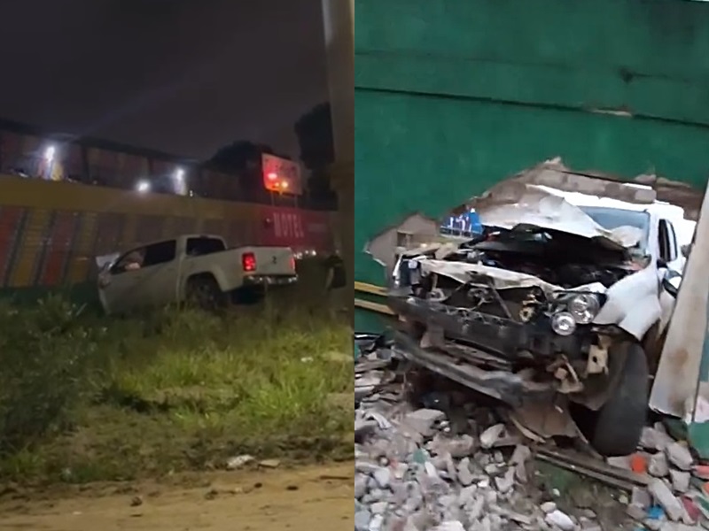 teixeira:-caminhonete-invade-e-destroi-muro-de-motel