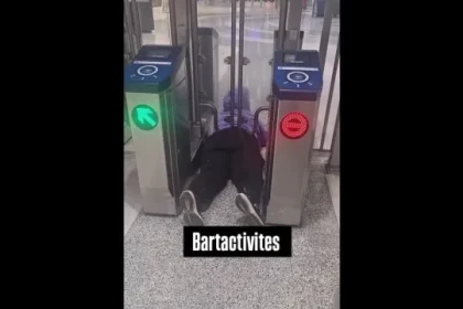 tenta-entrar-no-metro-de-sao-francisco-sem-pagar-e-acaba-presa-em-cancela